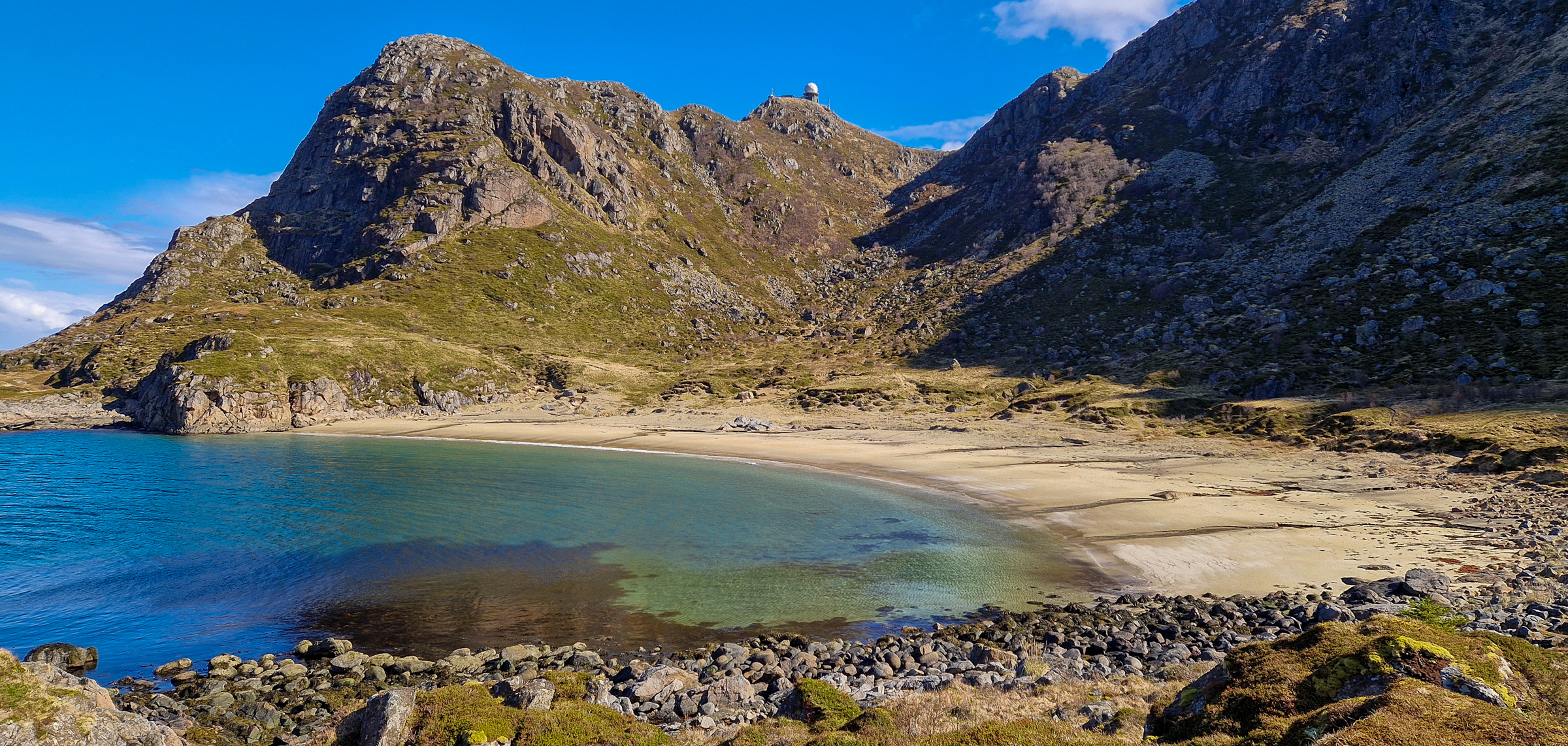 Skipssand, a secluded beach along the way