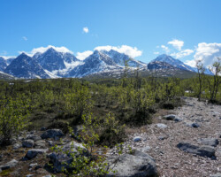 Our first view of the Lyngen Alps