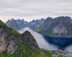 Spectacular view from the summit of Reinebringen